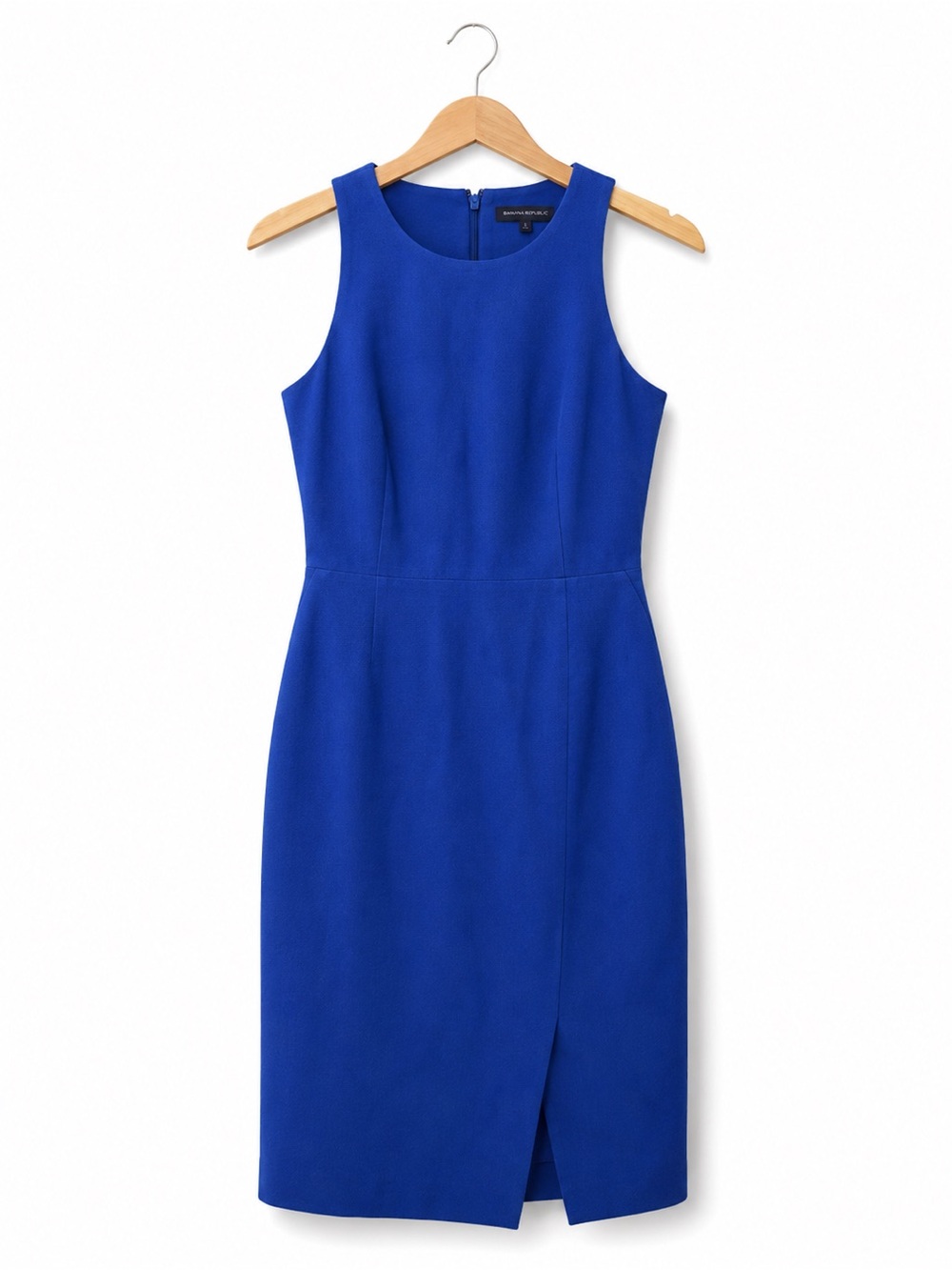 Banana Republic Cobalt Blue Sleeveless Sheath Midi Dress